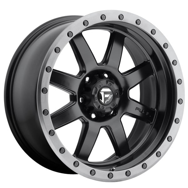 20x9 Fuel Trophy Matte Black with Anthracite Ring D55120908545 - Ride Time