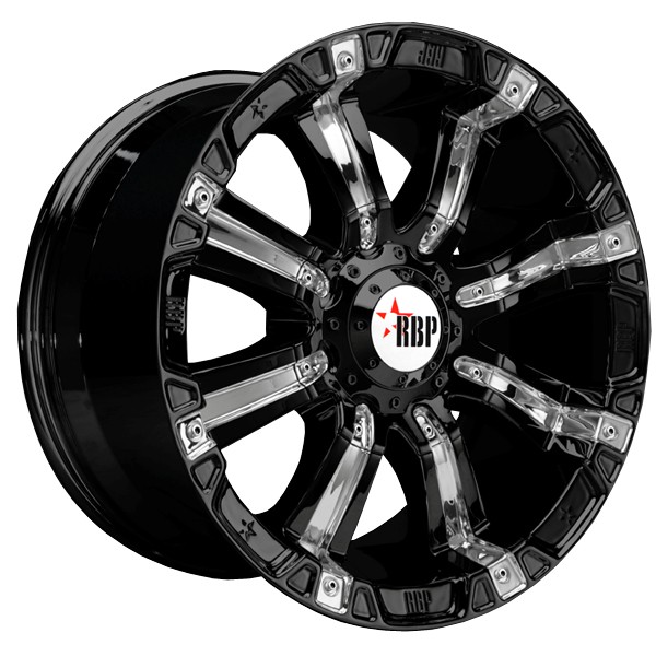 RBP 20x9 94R Black w/Chrome Inserts 94R-2090-87-25BP - Ride Time