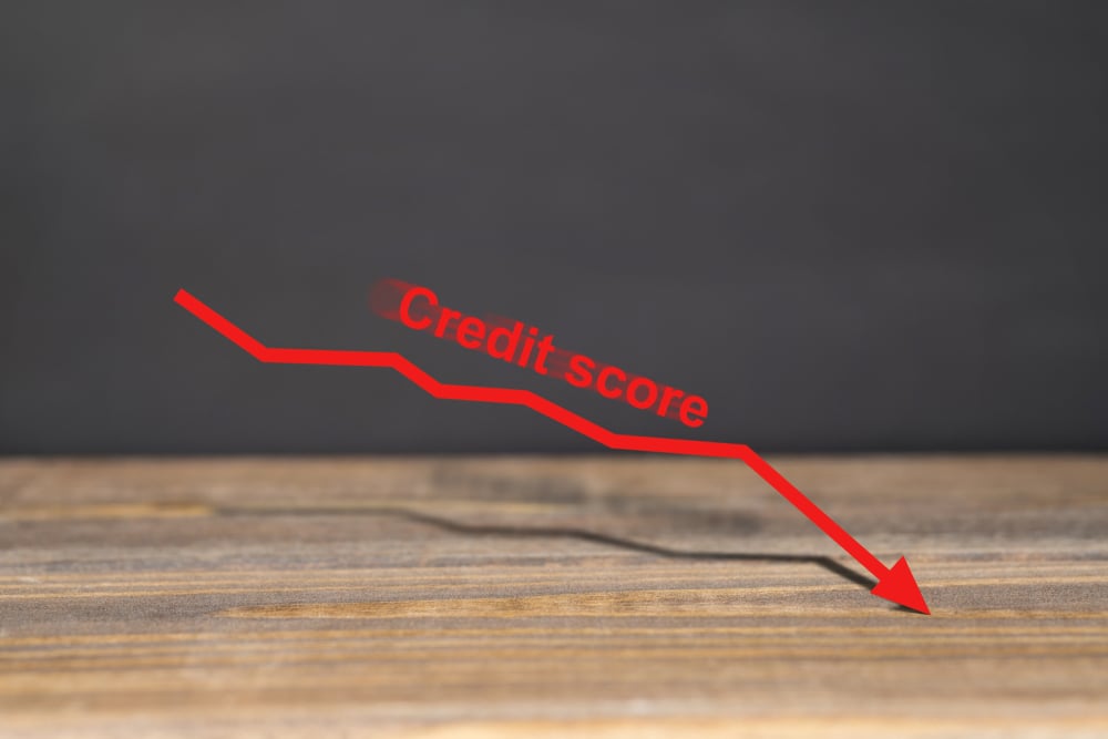 credit score drop