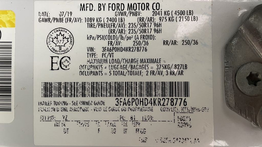 Ford Fusion SE 2019