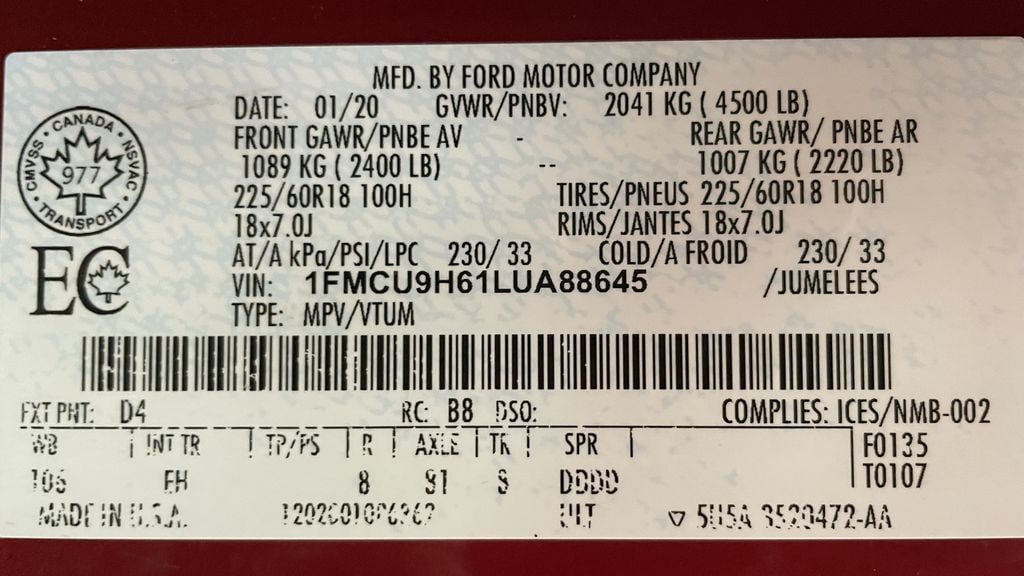 Ford Escape SEL 2020