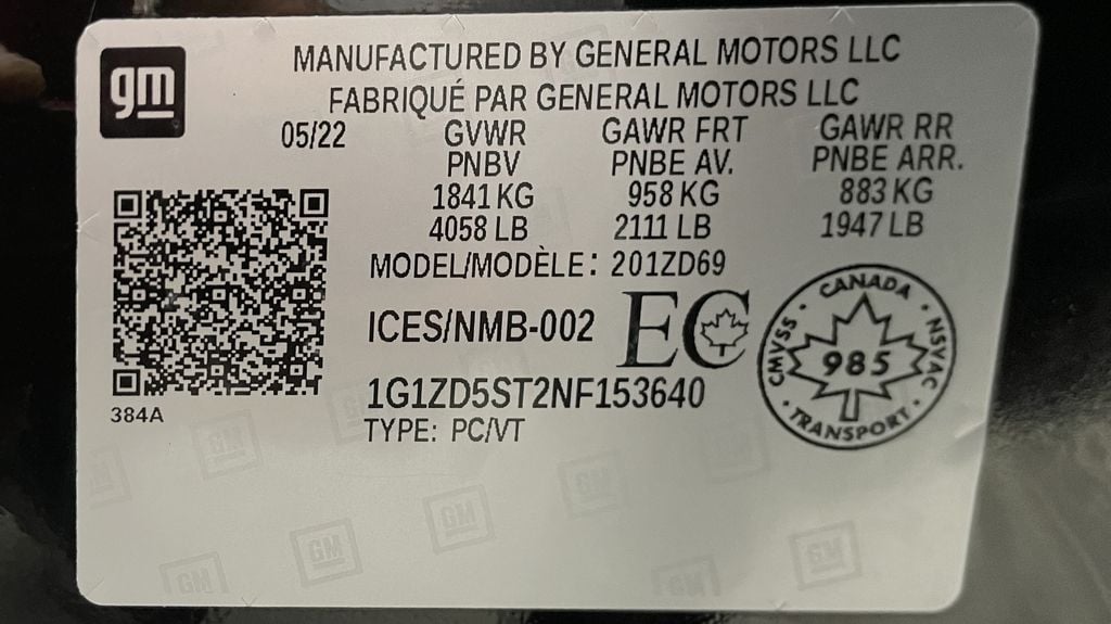 Chevrolet Malibu LT 2022