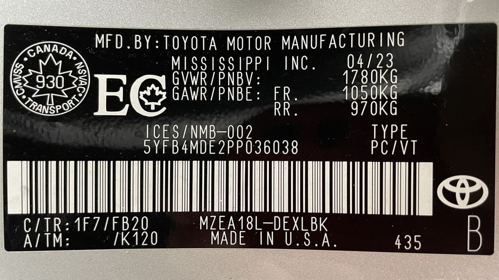 Toyota Corolla LE 2023