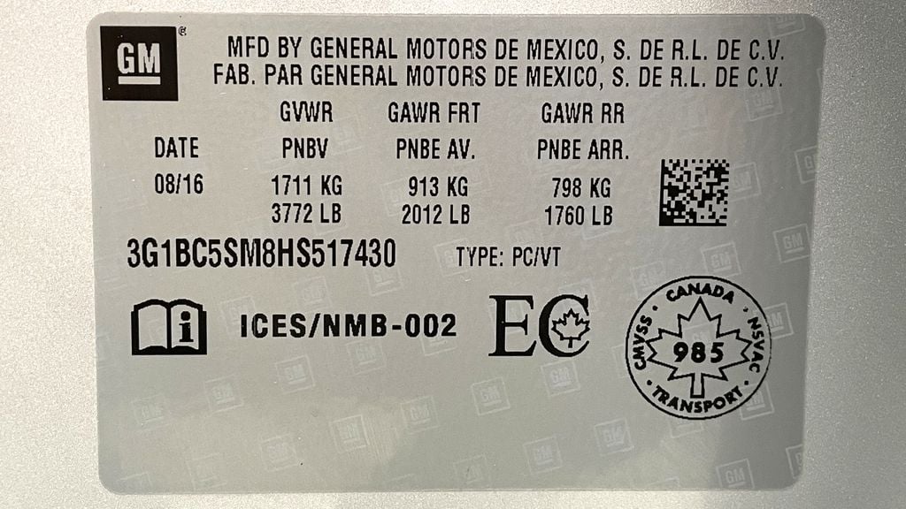 Chevrolet Cruze LS 2017